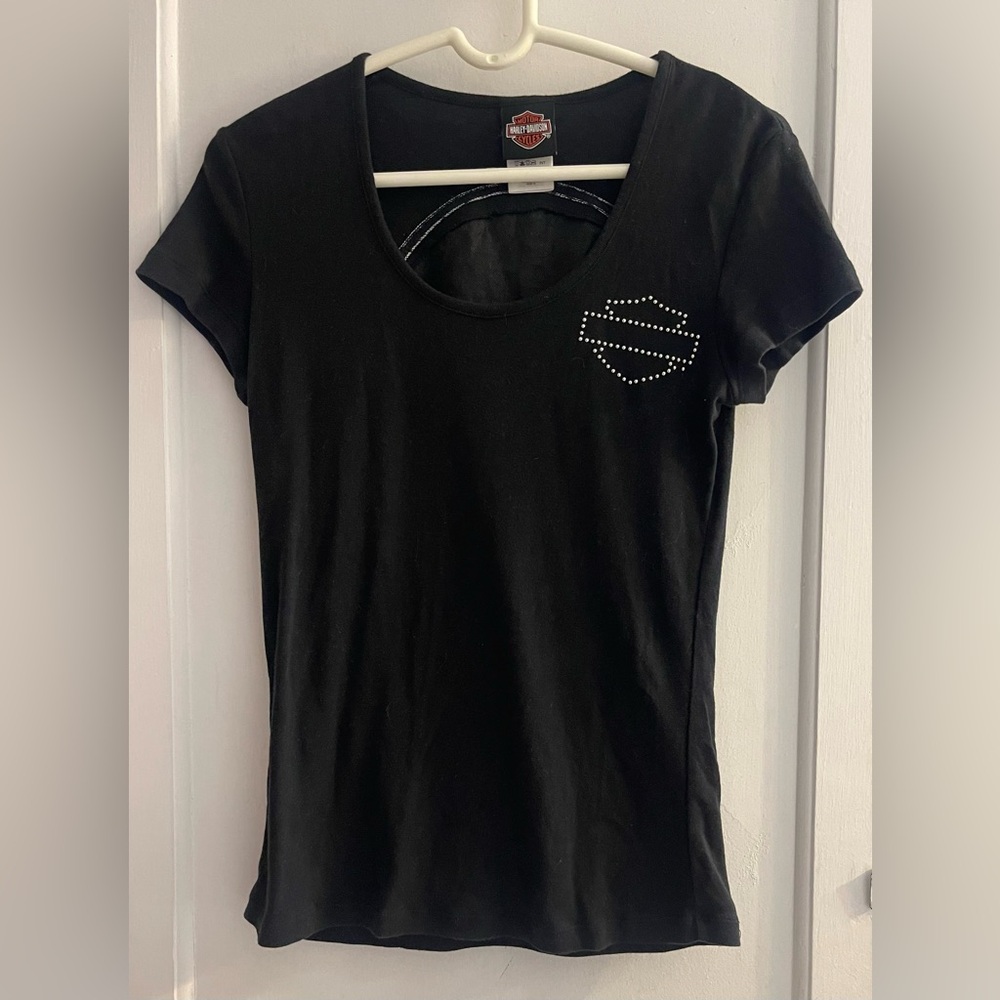 Harley Davidson Women’s Y2K Cut Skull Tee Size Medium